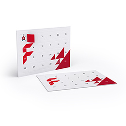 Adventskalender-Grußkarte 2-Seiter