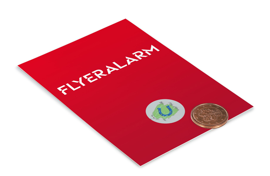 Flyer mit Rubbelfeldern mit vorgefertigtem Gewinnspiel